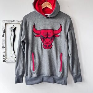 Chicago Bulls NBA Gray Athleisure Basketball Sports Pullover Hoodie Sz S Unisex